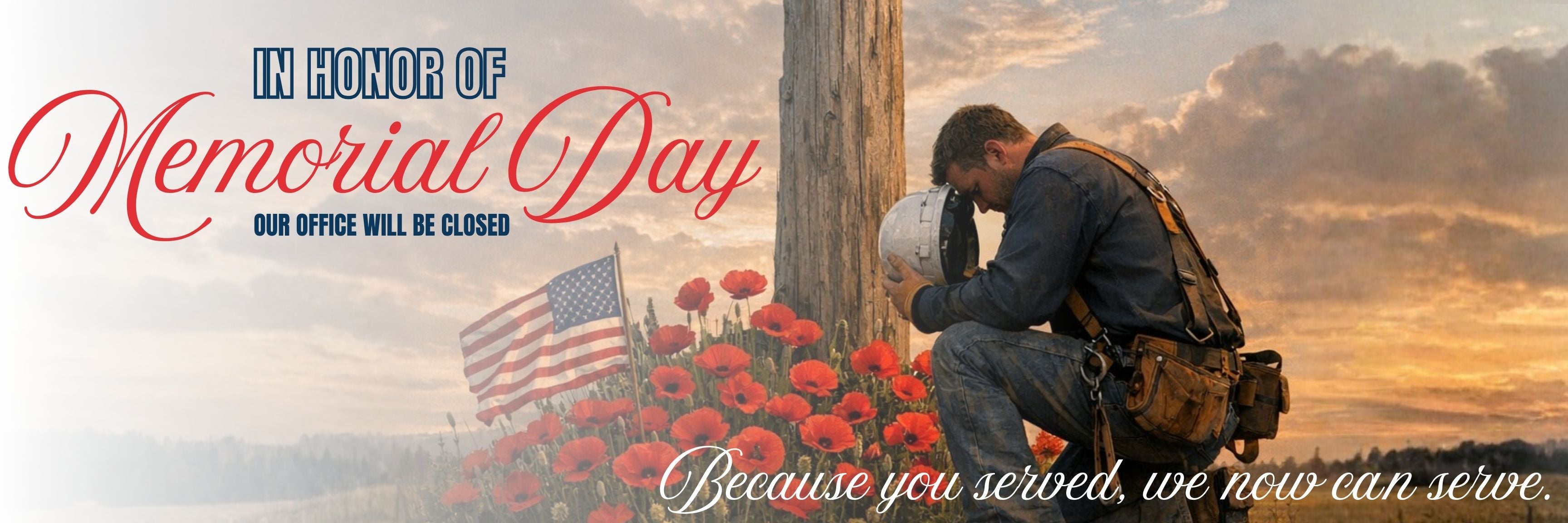 Memorial Day Closure Notice